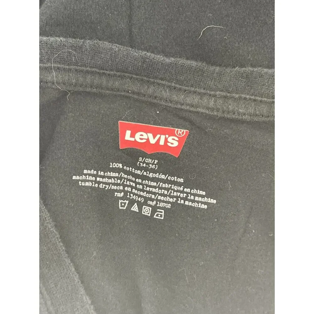 Levi's Black Short Sleeve V-Neck T-Shirt Men's Size Small